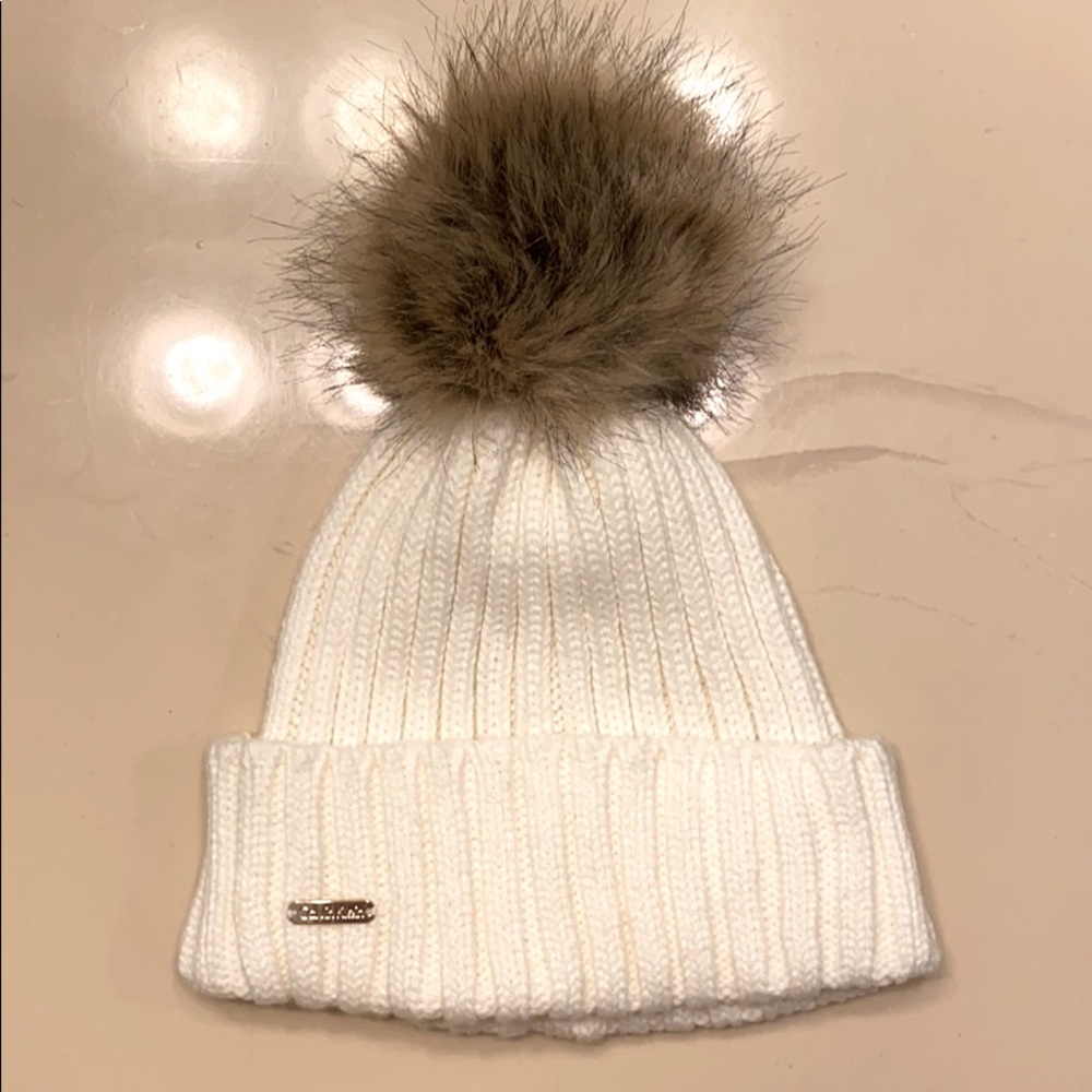 Calvin Klein Cream Beanie